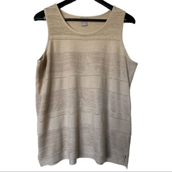 CHICO’S Knitted Sleeveless Sweater Top - Picture 1 of 6